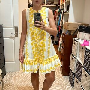 Yellow a-line dress